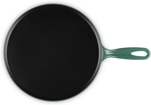 Miniatura 4 de Le Creuset Sartén Crepe Redonda Tradicional de Hierro Fundido Esmaltado, 10.25 Pulgadas, Alcachofa