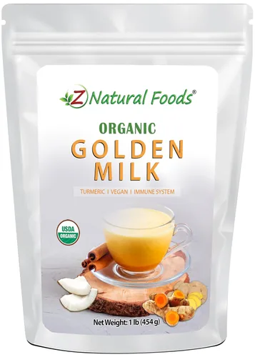 Miniatura 8 de Z Natural Foods Leche dorada orgánica en polvo – Mezcla de superalimentos de cúrcuma, mezcla en café, té, lattes, licuados de frutas, recetas – sin