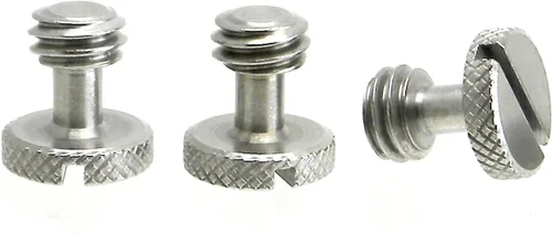 Tornillos de acero 3/8" trípode de liberación rápida QR placa cámara ranura cabeza plana SS inoxidable ideal para Manfrotto/Sachtler (3)