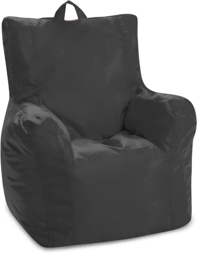 Miniatura 162 de Posh Beanbags - Sillón puff grande, 38 pulgadas, color azul rey sólido Nylon suave - Azul real