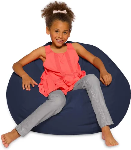 Miniatura 8 de Posh Creations - Sillón puff para niños, adolescentes y adultos, incluye funda extraíble y lavable a máquina, tamaño mediano de 27 pulgadas, lona