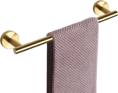 Miniatura 11 de NearMoon - Barra para toallas de baño, soporte de toalla de ducha de acero inoxidable grueso para baño, montado en la pared, longitud total de 12
