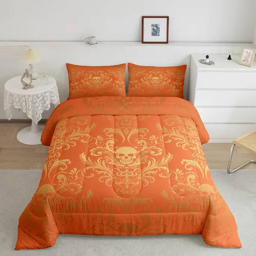 Miniatura 39 de Erosebridal - Juego de ropa de cama damascada negra para adultos, conjunto de edredón victoriano antiguo estilo barroco, tamaño queen, edredón Multi