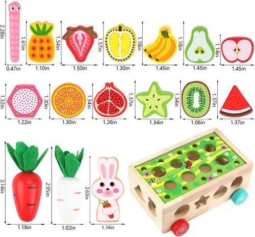 Miniatura 4 de Juguetes Montessori de madera educativos para bebés niños y niñas de 1, 2, 3 años, juguetes de clasificación de formas para el primer cumpleaños