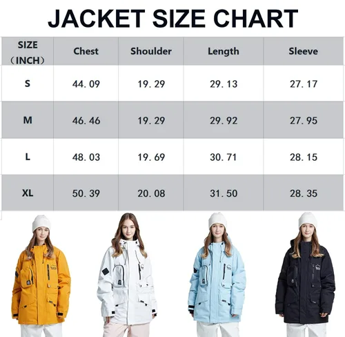Miniatura 7 de Chaqueta de esquí impermeable para mujer, abrigo de nieve cálido de invierno, chaqueta de snowboard con capucha