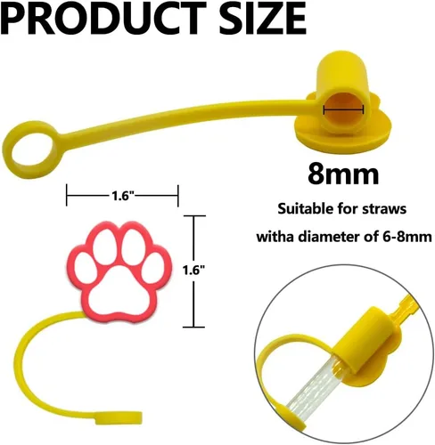 Miniatura 4 de 16 tapas reutilizables de silicona de grado alimenticio con temática de perro, adecuadas para bolsas de recuerdo de fiesta, fiesta de cumpleaños