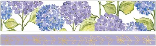 Miniatura 2 de Paper House Productions Carole Shiber - Juego de 2 rollos de cinta washi decorativa para álbumes de recortes y manualidades, hortensias pastel
