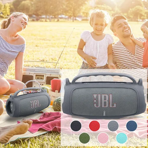Miniatura 9 de Funda de silicona compatible con altavoz Bluetooth JBL Charge 5 portátil e impermeable (Cubierta de silicona gris)