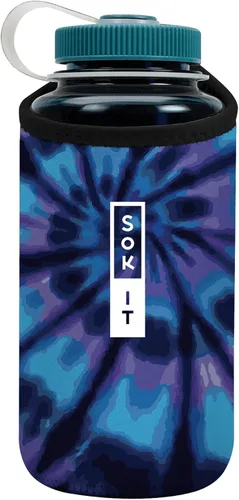 Miniatura 125 de Sok It BotlSok Funda para botella de agua con cubierta de neopreno aislante (Floral abstracto, se ajusta a CamelBak o Nalgene de 12 onzas)