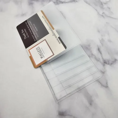 Miniatura 2 de Juego de 2 insertos para billetera de 6 y 12 páginas para tarjetas de crédito de plástico transparente, CheckBook 6 Página, Cartera con tarjetero