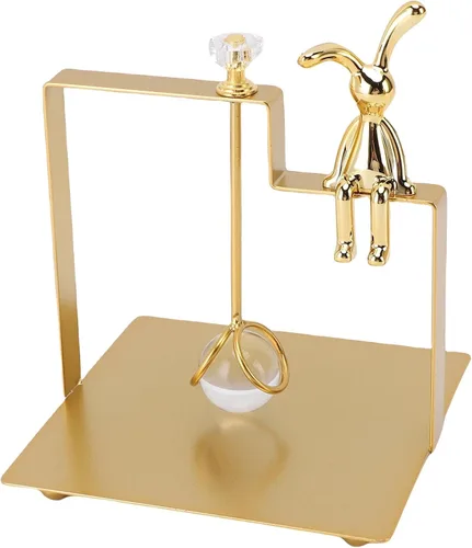 Miniatura 5 de Napkin Holder for Table, European Style Iron Art Sitting Towel Dissiner for Home Kitchen Kitchen Decor Farm Restoration (Gold)