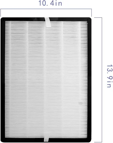 Miniatura 7 de TT-AP007 Filtro de repuesto compatible con purificador de aire TaoTronics TT-AP007, 2 carbón activado de alta eficiencia de 4 etapas + 4 prefiltros