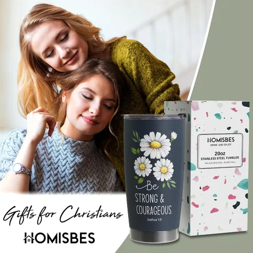 Miniatura 2 de Regalos Cristianos Para Mujeres, Sé Fuerte y Valiente Versículo de la Biblia Josué 1:9, Filipenses 4:6-7, Fe Cristiana Jesús Dios Versículo