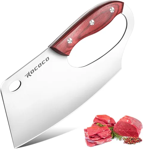 Miniatura 14 de ROCOCO Cuchillo de carnicería para carne Cuchillo único que ahorra esfuerzo Cuchillo de cocina profesional Cuchillos de chef de acero inoxidable