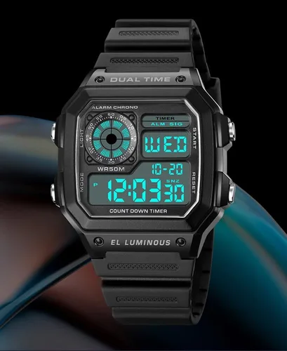 Miniatura 3 de YOOTEN Reloj digital luminoso impermeable para hombre