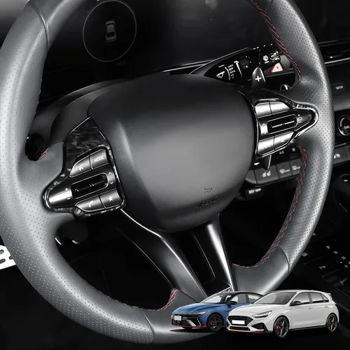 Miniatura 10 de Cubierta del botón de control del volante compatible con Hyundai Veloster JS N line 2019-2022 Hyundai Kona N Hyundai Elantra CN7 N Hyundai i30