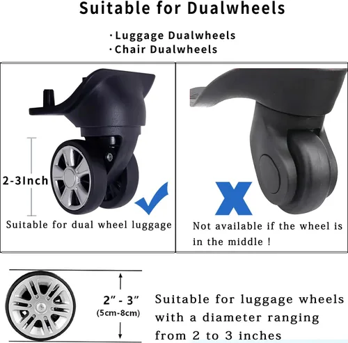 Miniatura 4 de Limpskys 48 Pcs luggage wheel covers6 Colos, luggage wheel protector, suitcase wheel covers, silicone suitcase wheel cover, wheel covers for