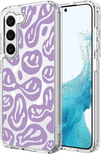 Miniatura 8 de Funda magnética para Samsung Galaxy S22 Plus compatible con carga inalámbrica MagSafe, diseño de gato, a prueba de golpes, antiarañazos
