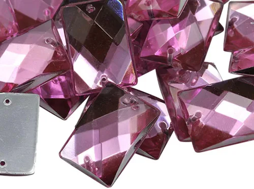 Miniatura 6 de Allstarco Topacio ahumado marrón CH25 de 0.551 x 0.394 in, cuentas rectangulares para coser, cuentas para manualidades, diamantes de imitación