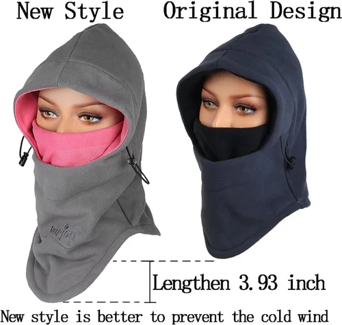 Miniatura 12 de Pasamontañas de forro polar cálido para bicicleta de esquí, máscara de cara completa, calentador de cuello, gorra deportiva de invierno