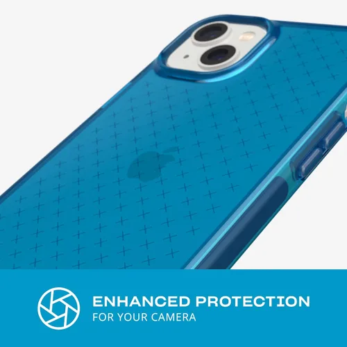Miniatura 5 de Tech21 iPhone 14 Plus Evo Check - Funda protectora delgada y absorbente de golpes con protección FlexShock de 16 pies contra caídas múltiples y Azul