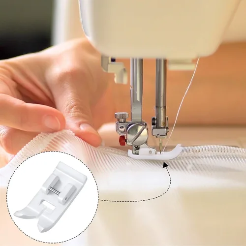 Miniatura 4 de PAGOW 4 pies prensatelas para máquina de coser de 1/4 pulgadas (cuarto de pulgada), pies prensatelas de coser con rodillo antiadherente, costura a