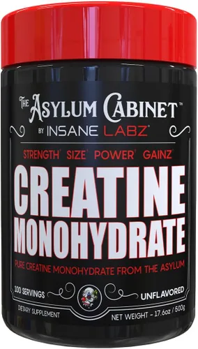 Miniatura 6 de Insane Labz Insane - Polvo de monohidrato de creatina, sin sabor, antes del entrenamiento, después del entrenamiento, potencia de tamaño fuerte, 200