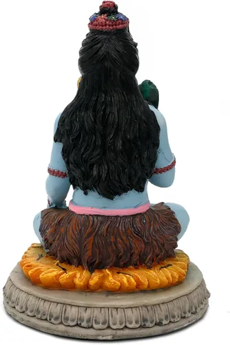 Miniatura 8 de alikiki Estatua hindú de Dios Señor Shiva – 5.7 pulgadas de alto, ídolo Shiva Murti Pooja, artículo Puja Diwali regalos para boda india, baby