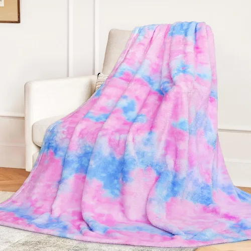 Miniatura 10 de Manta de forro polar púrpura tipo cobija - Manta de 300 GSM para sofá, cama, suave, ligera, mullida, acogedora, mantas de microfibra y cobijas