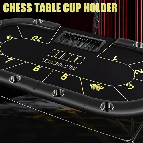 Miniatura 2 de 2 Piezas Portavasos Empotrados, Portavasos Automotrices de Acero Inoxidable 304, Soporte para Bebidas de Mesa de Póquer Negro de 3.3 Pulgadas, Mesa