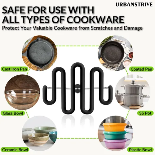 Miniatura 6 de Urbanstrive Machacador de Papas de Silicona Antiarañazos Herramienta de Cocina, Machacador de Papas Machacador de Papas de Acero Inoxidable Envuelto