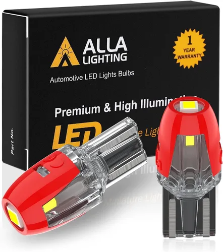 Alla Lighting Bombillas LED T10 168 194 en miniatura, licencia de 12 V, mapa, cúpula, maletero, cortesía de escalones, luces interiores de puerta