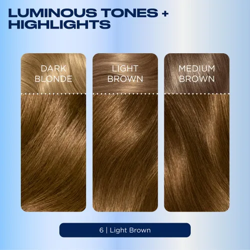 Miniatura 7 de Clairol Nice'n Easy Tinte Permanente para el Cabello, 6 Castaño Claro, Paquete de 3 6 marrón claro