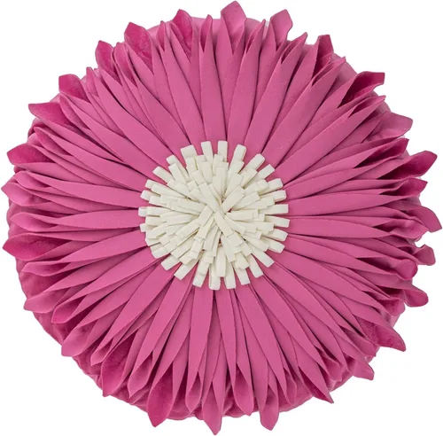 Miniatura 9 de Almohada redonda suave y redonda con forma de girasol, cojín en forma de margarita, hecha a mano, almohada decorativa de flores de felpa suave