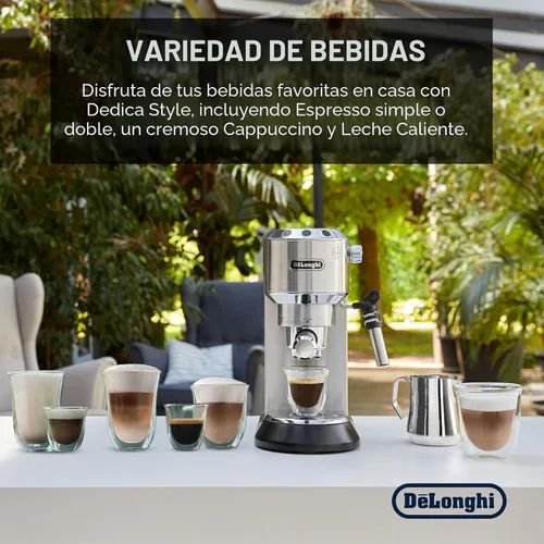 Miniatura 5 de De'Longhi EC685M Dedica Deluxe - Máquina automática de café expreso, 35 onzas, 1, metálico