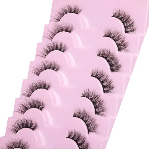 Miniatura 2 de Mavphnee - Pestañas postizas de aspecto natural, pestañas de ojo de gato, pestañas acentuadas, multicapas, pestañas postizas onduladas esponjosas