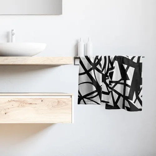 Miniatura 6 de Giwawa Toallas de mano en blanco y negro – Juego de 2 toallas de baño decorativas para baño, cocina, gimnasio, 14 x 28 pulgadas