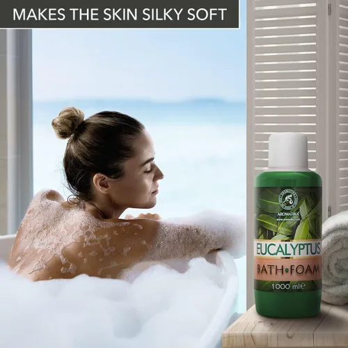 Miniatura 6 de Espuma de baño con aceite esencial de eucalipto, 34 onzas líquidas, cuidado corporal, buen sueño, belleza, baño, cuidado corporal, bienestar