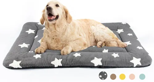 Miniatura 30 de Mora Pets Almohadilla para jaula para perros, alfombra para jaula de perrera para perros pequeños, lavable, bonita cama de estrella para mascotas