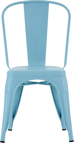 Miniatura 4 de Nazhura Silla de Comedor de Metal Estilo Tolix de Granja para Cocina, Comedor, Café, Restaurante, Bistro, Patio, 18 Pulgadas, Apilable, Impermeable