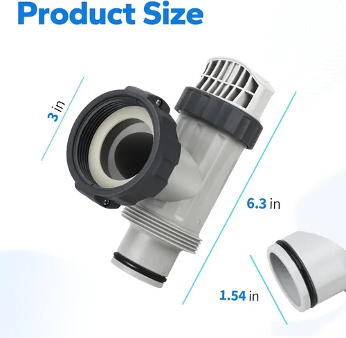 Miniatura 5 de 11872 Válvula de émbolo de manguera doble dividida y válvula de émbolo compatible con accesorio de pieza de piscina de repuesto Intex, accesorio