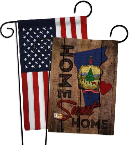 Miniatura 4 de State Vermont Home Sweet Garden Flags 2pcs Pack Americana States USA American Territories Republic Country Particular Area Small Decorative Gift
