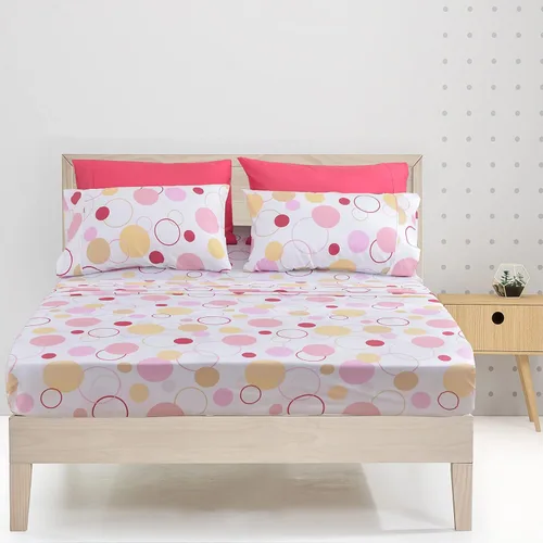 Miniatura 26 de American Home Collection - Juego de sábanas y fundas de almohada estampadas de 6 piezas, con 14 pulgadas de caída; sábanas de microfibra con doble