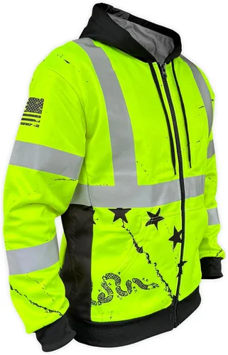 Miniatura 13 de SafetyShirtz SS360 ANSI Clase 3 Tipo R Sudaderas con Capucha Gráfica