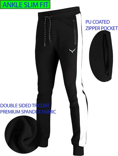Miniatura 5 de SCREENSHOT Sports Pantalones deportivos deportivos de forro polar de elastano para hombre