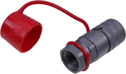 Miniatura 6 de Acoplador rápido de cara plana hidráulica hembra de 1/2 pulgada 7246790 compatible con excavadora Bobcat retroexcavadora cargador telescópico