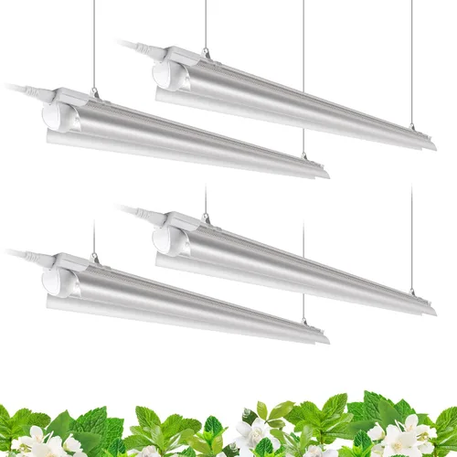 Miniatura 23 de Barrina Luz de cultivo de plantas T8 de 4 pies, 252 W (6 x 42 W, equivalente a 1400 W), espectro completo, lámpara de cultivo LED para cultivo