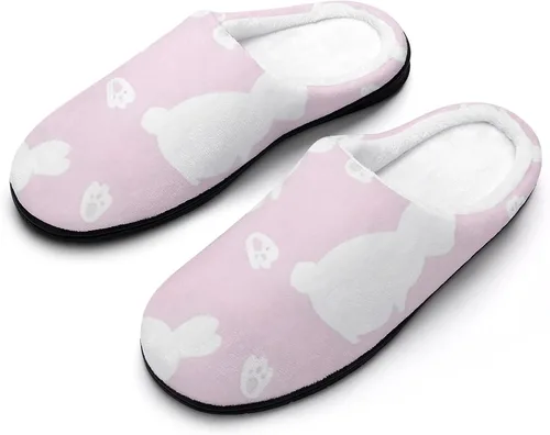 Miniatura 3 de Pantuflas de algodón suave para mujer, lavables, para dormitorio, suela de goma antideslizante