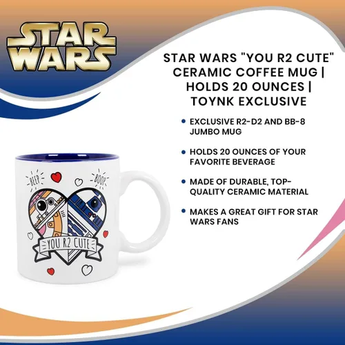 Miniatura 6 de Star Wars Exclusive You R2 - Taza de café de cerámica jumbo R2-D2 y BB-8, accesorios de cocina de Disney, artículos para el hogar, juego de vasos