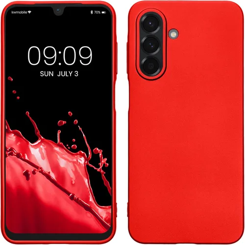 Miniatura 12 de kwmobile Funda compatible con Samsung Galaxy A23 4G / 5G - Funda de silicona TPU metálica suave y delgada - Rojo oscuro metálico